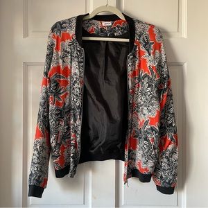 Pimkie orange paisley bomber jacket